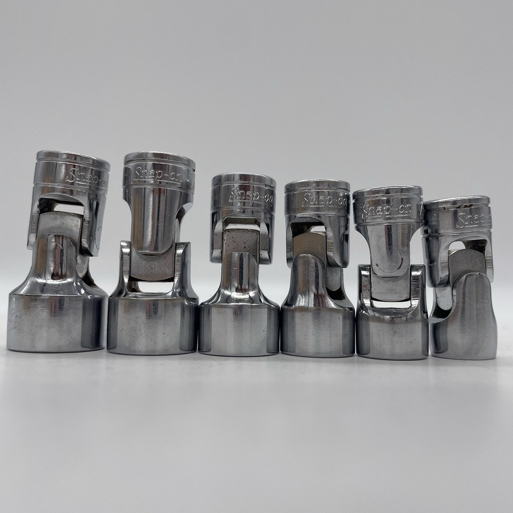 VTG Snap-on Tools 6pc 3/8 Dr 6 Pt SAE Chrome Swivel Socket Set Underlined LOGO